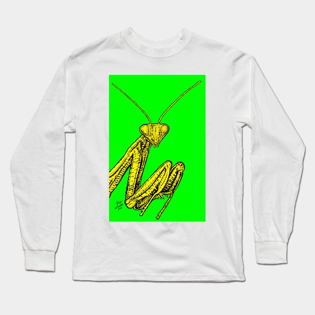 PRAYING MANTIS .3 Long Sleeve T-Shirt by lautir